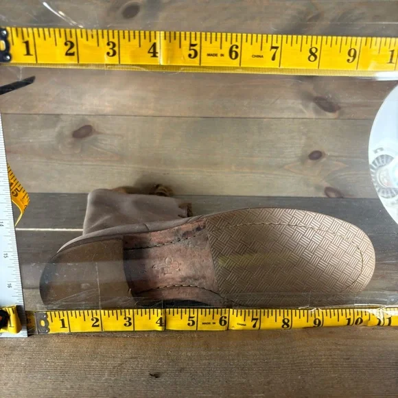 Cole Haan womens size 8.5 shoes brown leather tall lace up boots - Picture 9 of 9